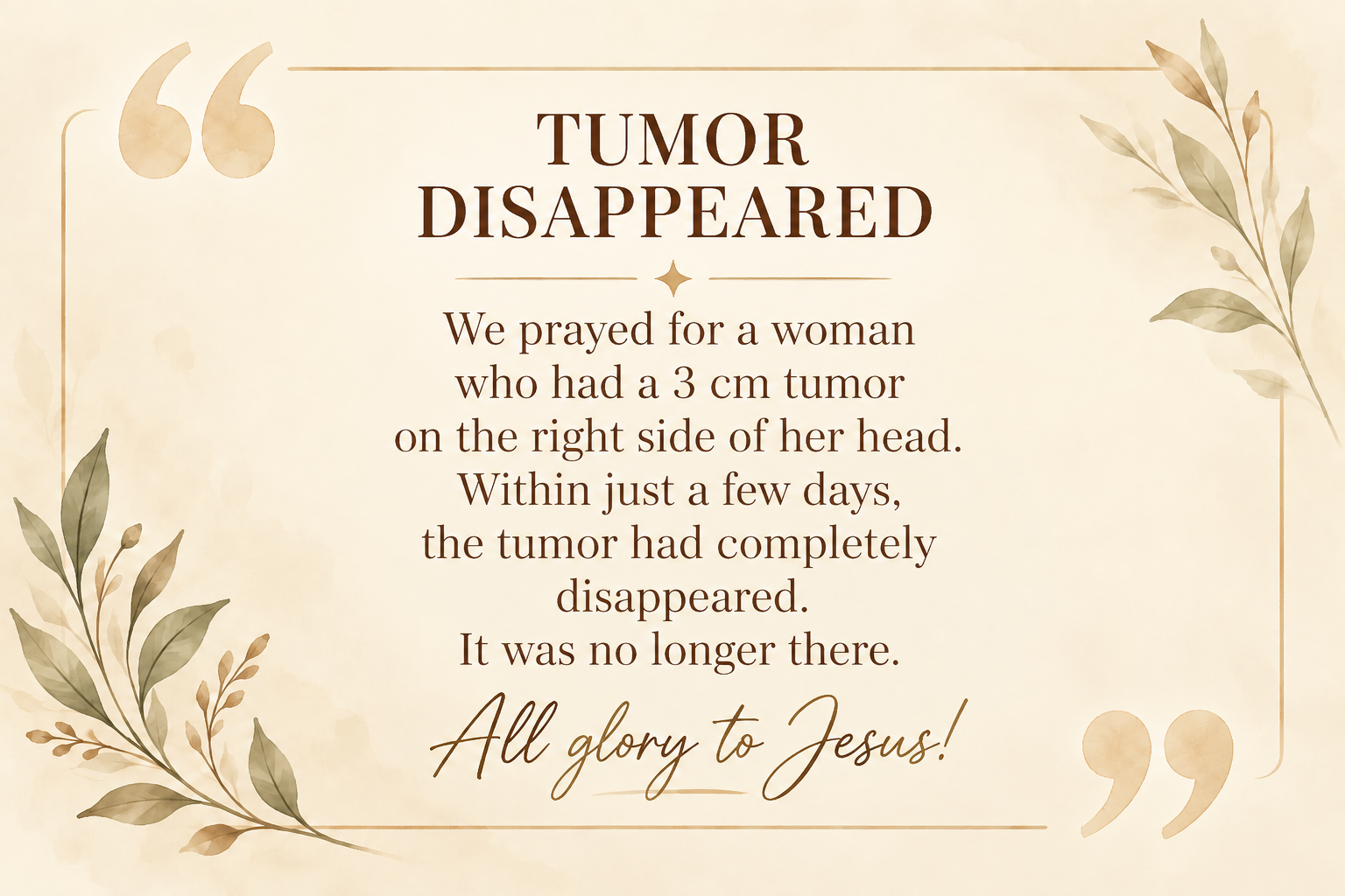 Healed of prostate cancer — miracle testimony