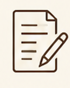 Pen and paper with document icon